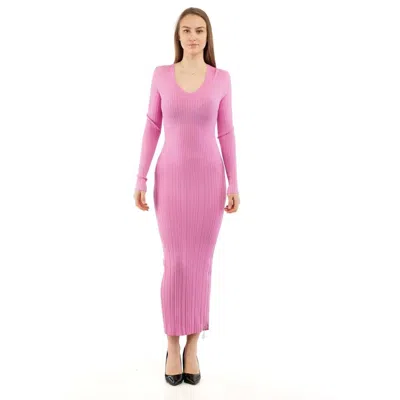 Moschino Multicolor Viscose Casual Dress In Pink
