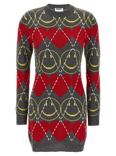 Moschino Multicolor Wool Short Women's Dress