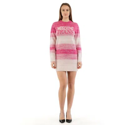 Moschino Multicolor Wool Sweatshirt In Pink