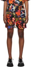 Moschino Multicolored Floral Shorts In J1888 Fantasy Print