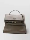 Moschino Nappa Foresta Calfskin Top Handle Tote In Green