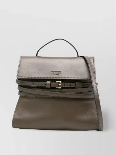 Moschino Nappa Foresta Calfskin Top Handle Tote