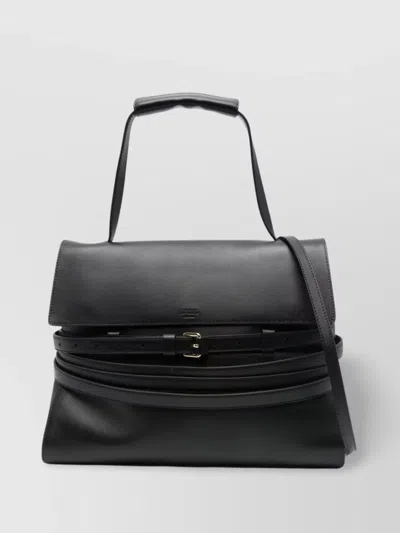 MOSCHINO NAPPA LEATHER SHOULDER BAG