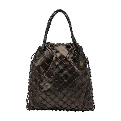 Moschino Leather Handbag In Brown