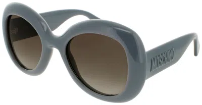 Moschino Navigator Acetate Sunglasses For Men In Gray