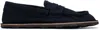 Moschino Navy Desert College Loafers In Blue
