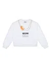 Moschino Sweatshirt Mit Halsketten-print In Weiss