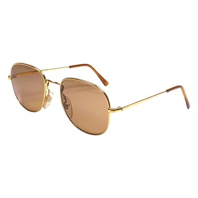 Pre-owned Moschino New Vintage  By Persol M17 Gold Mirror Sunglasses Made In Italy In Brown