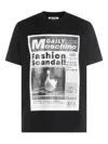 Moschino T-shirt Whit Maxi Print In Black