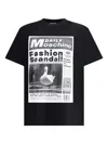 Moschino Printed Organic Cotton Jersey T-shirt In Black