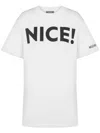 Moschino Crew Neck Graphic Print T-shirt With Dropped Shoulders In White