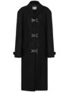 Moschino Notched-collar Single-breasted Coat In Black