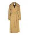 Moschino Beige Polyester Blend Coat In Nude