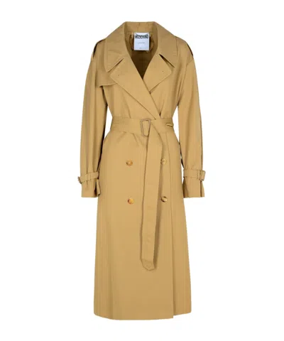 MOSCHINO MOSCHINO DOUBLE BREASTED BELTED TRENCH COAT