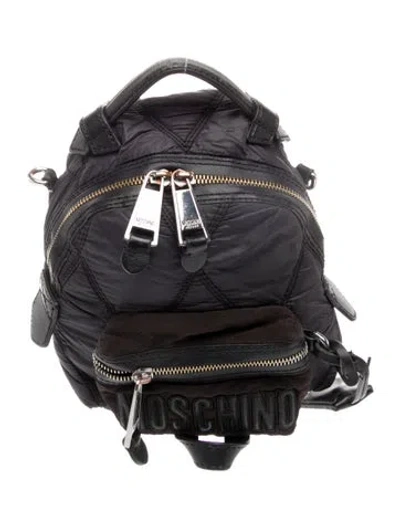 Pre-owned Moschino Nylon Backpack In Blue