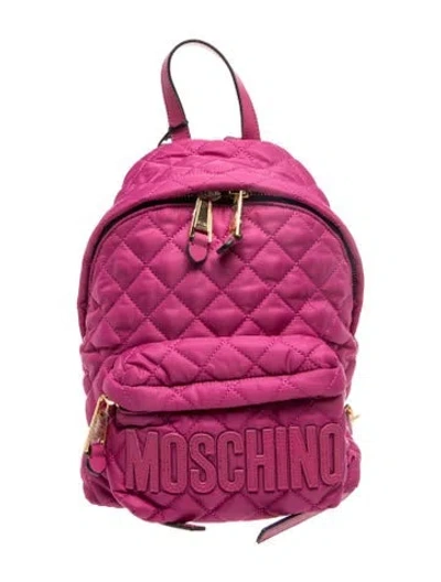Pre-owned Moschino Nylon Backpack In Purple