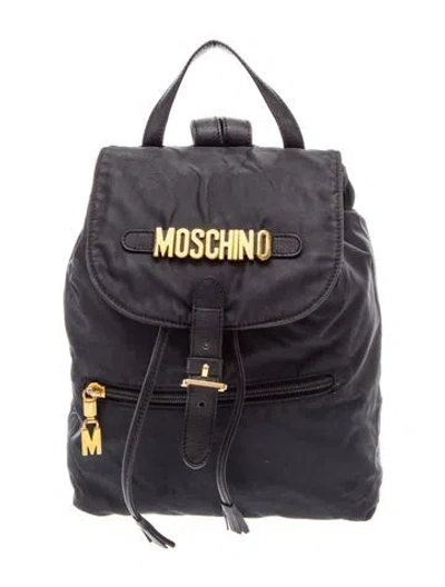 Pre-owned Moschino Nylon Backpack In Purple