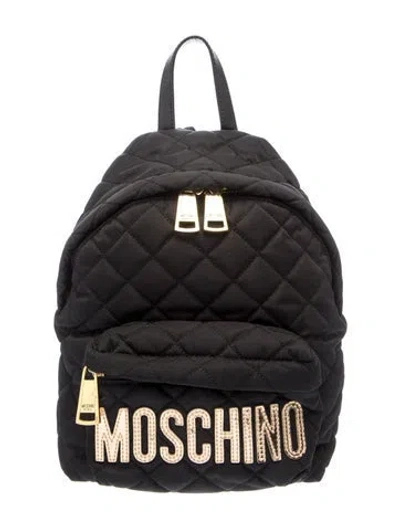 Pre-owned Moschino Nylon Backpack In White