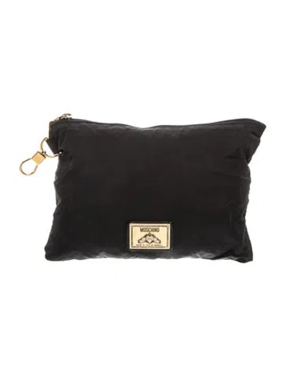Pre-owned Moschino Nylon Belt Bag In Black