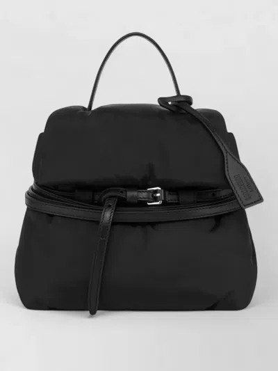 Moschino Nylon Bucket Backpack Belt Strap Detail