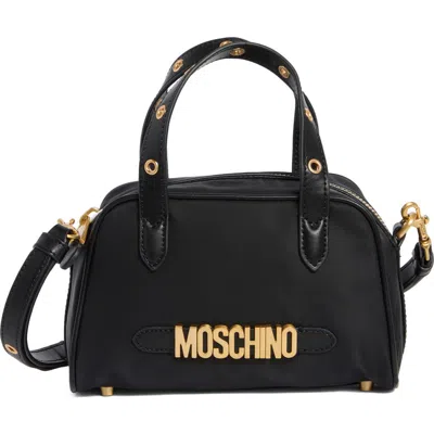 Moschino Nylon Convertible Top-handle Bag In Brown