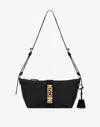 Moschino Logo-lettering Shoulder Bag In Black