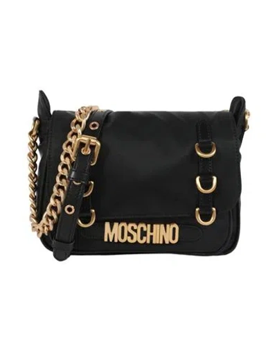 Moschino Nylon Logo Lettering Shoulder Bag Woman Cross-body Bag Black Size - Nylon