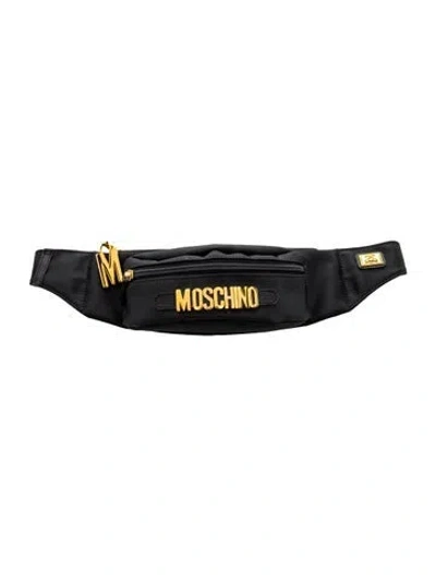 Pre-owned Moschino Nylon Redwall Vintage In Black