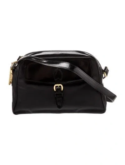 Pre-owned Moschino Nylon Shoulder Bag In Black