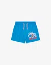 Moschino Nylon Swim Boxer Teddy Bear In Blue