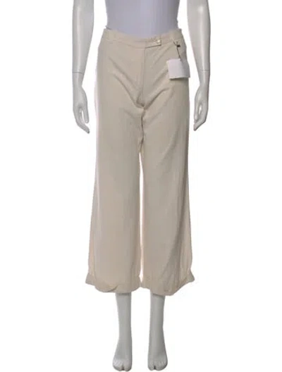 Pre-owned Moschino Nylon Wide Leg Pants In Neutral