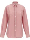Moschino Red Oca Embroidered Shirt In Red