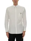 Moschino Office Inspiration Stretch Poplin Shirt In White
