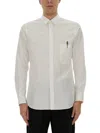 Moschino Office Inspiration Stretch Poplin Shirt In White