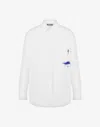 Moschino Office Inspiration Stretch Poplin Shirt In White