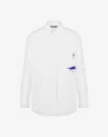 Moschino Office Inspiration Stretch Poplin Shirt In White