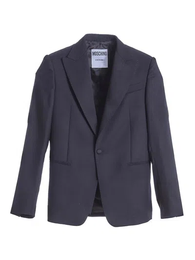 Moschino Old Same Chic Jacket In Blue