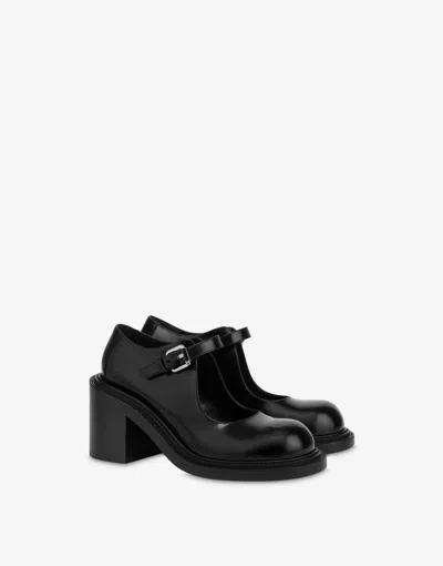 Moschino Olivia Heeled Mary Jane In Black