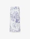 Moschino Maxi Skirt With Whimsical Floral Character Illustration In White