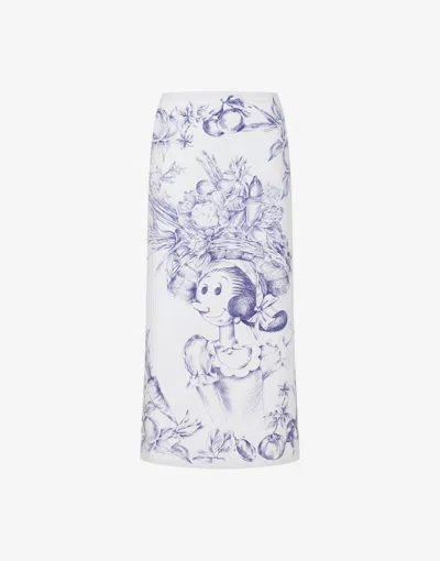 Moschino Olivia Poplin Skirt In White