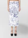 Moschino Olivia Poplin Skirt In White