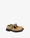 Moschino Olivia Raffia Mary Jane In Brown