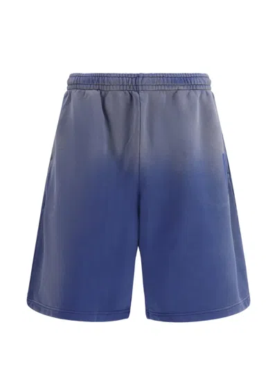 Moschino Ombre Initial Shorts In Blue