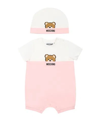 MOSCHINO MOSCHINO KIDS TEDDY BEAR ROMPER SET
