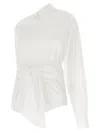 Moschino Asymmetric One-shoulder Shirt Chest Pocket Detail