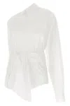 Moschino Asymmetric One-shoulder Shirt Chest Pocket Detail