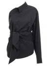 Moschino One-shoulder Shirt In Black