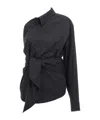 Moschino One-shoulder Shirt In Black