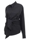 Moschino One-shoulder Shirt In Black