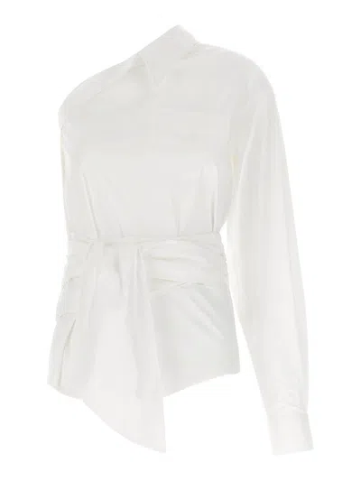 MOSCHINO ONE-SHOULDER SHIRT
